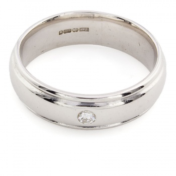 9ct white gold Diamond Wedding Ring size K